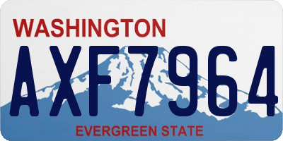 WA license plate AXF7964