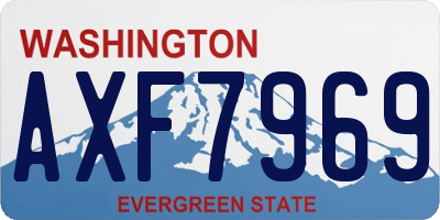 WA license plate AXF7969