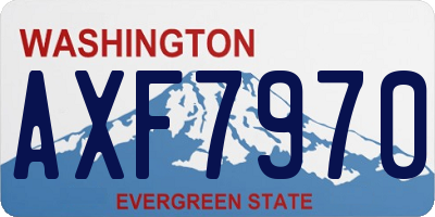 WA license plate AXF7970