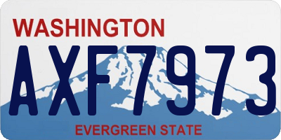 WA license plate AXF7973