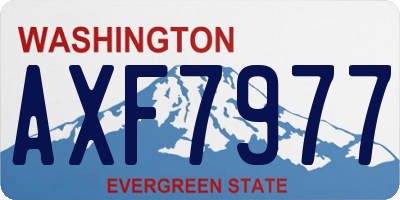 WA license plate AXF7977