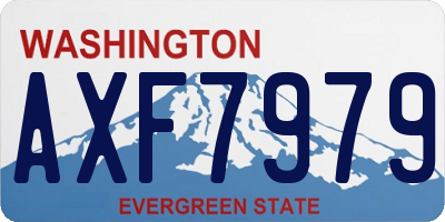 WA license plate AXF7979