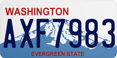 WA license plate AXF7983
