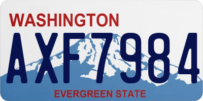 WA license plate AXF7984