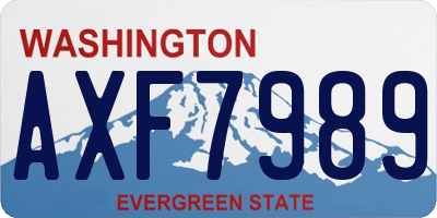 WA license plate AXF7989