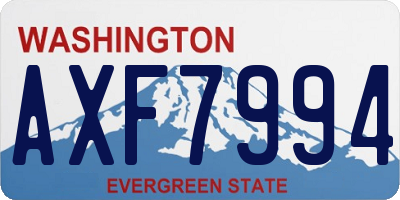 WA license plate AXF7994