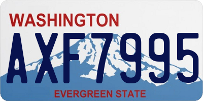 WA license plate AXF7995