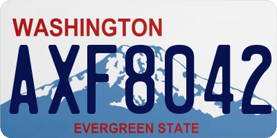 WA license plate AXF8042