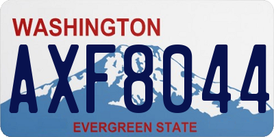 WA license plate AXF8044