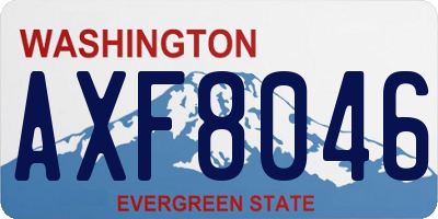 WA license plate AXF8046