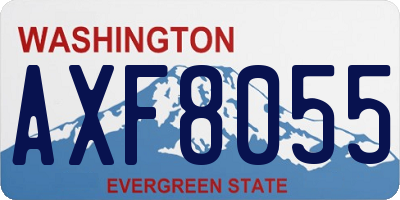 WA license plate AXF8055