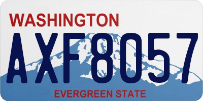 WA license plate AXF8057