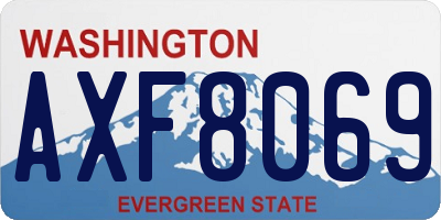 WA license plate AXF8069