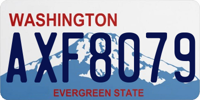 WA license plate AXF8079