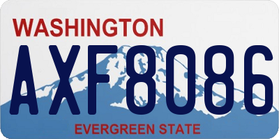 WA license plate AXF8086