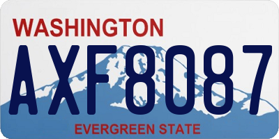 WA license plate AXF8087