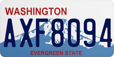 WA license plate AXF8094