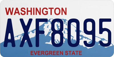 WA license plate AXF8095