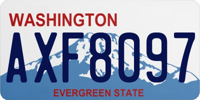 WA license plate AXF8097