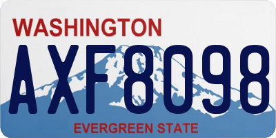 WA license plate AXF8098