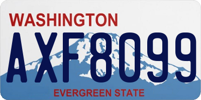 WA license plate AXF8099
