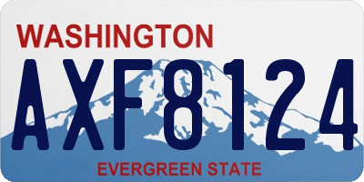 WA license plate AXF8124