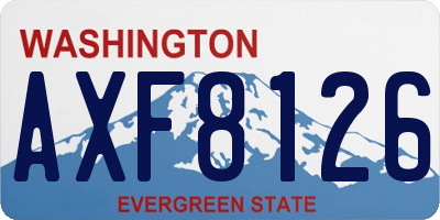 WA license plate AXF8126