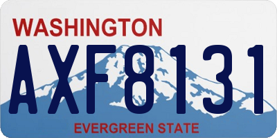 WA license plate AXF8131