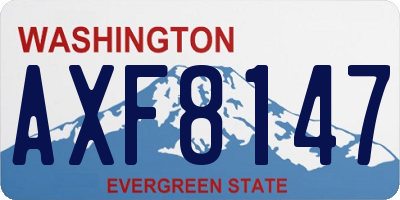 WA license plate AXF8147