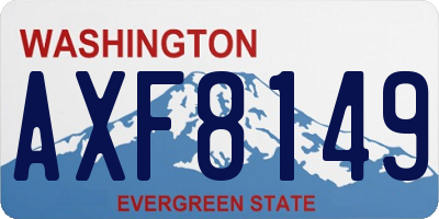 WA license plate AXF8149