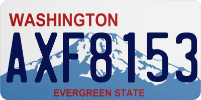 WA license plate AXF8153