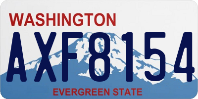 WA license plate AXF8154