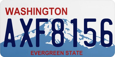 WA license plate AXF8156
