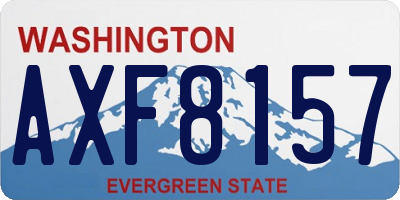 WA license plate AXF8157