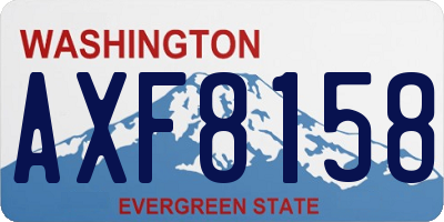 WA license plate AXF8158