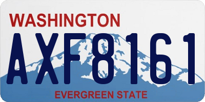 WA license plate AXF8161