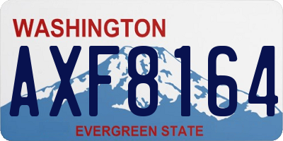 WA license plate AXF8164