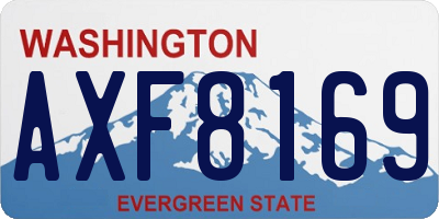 WA license plate AXF8169