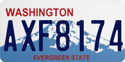WA license plate AXF8174