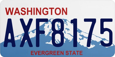 WA license plate AXF8175