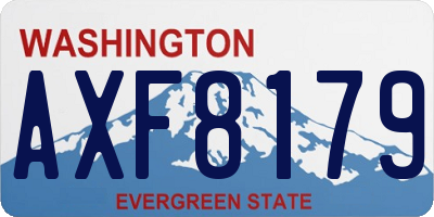 WA license plate AXF8179