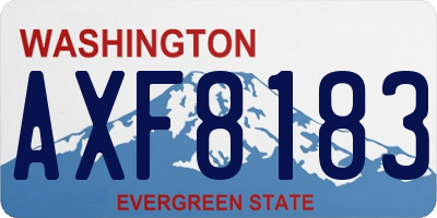 WA license plate AXF8183