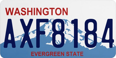 WA license plate AXF8184