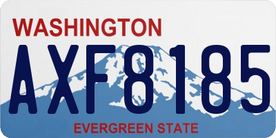 WA license plate AXF8185