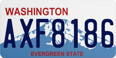 WA license plate AXF8186
