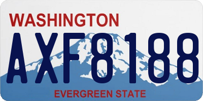 WA license plate AXF8188