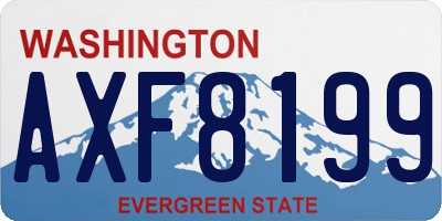 WA license plate AXF8199