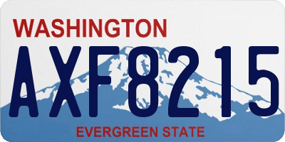 WA license plate AXF8215