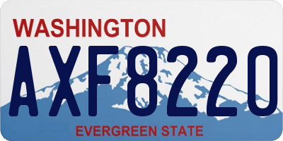 WA license plate AXF8220