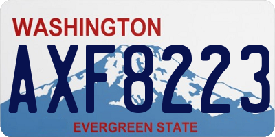 WA license plate AXF8223